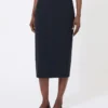 Woollen cloth pencil skirt, ultramarine