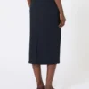 Woollen cloth pencil skirt, ultramarine