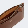 Wrist-strap leather pouch, amber brown Wrist-strap leather pouch, amber brown