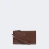 Wrist-strap leather pouch, cocoa Wrist-strap leather pouch, cocoa
