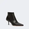 Zip-up leather ankle boots, black Zip-up leather ankle boots, black